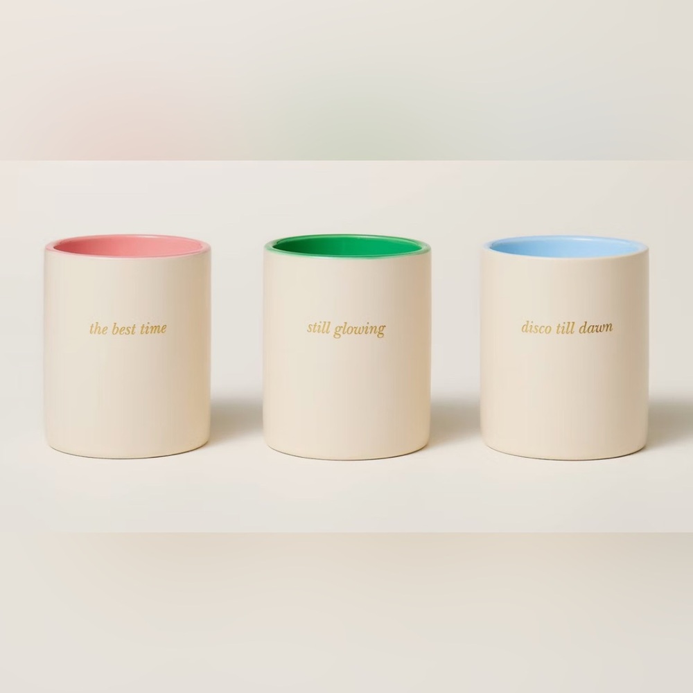Kate Spade x Target 5 oz candle trio ceramic jar set
